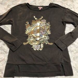 𝅺juicy Couture embellished crew neck sweatshirt tee size S